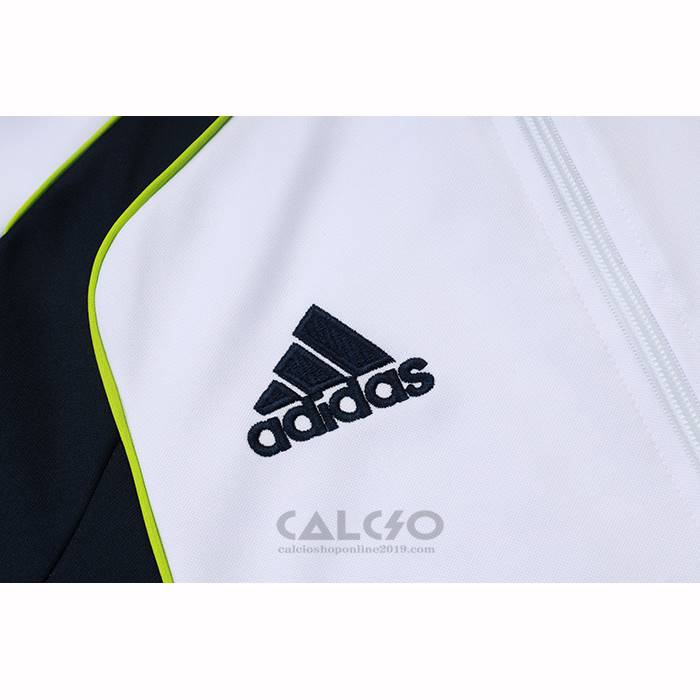 Tuta da Track di Giacca Real Madrid Bambino 2025-2026 Bianco Nero